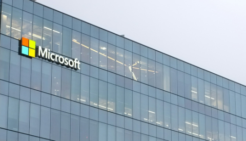 outside view of a Microsoft office building